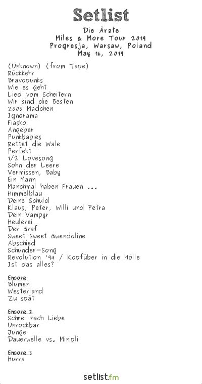 setlists fm|setlist fm die ärzte.